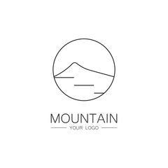 mountain icon vector illustration template design