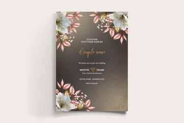 BRIDAL SHOWER FLORAL INVITATION TEMPLATE