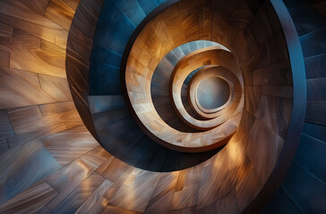 Fototapeta premium spiral staircase in the church