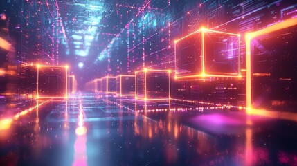 Fototapeta premium Unlocking Blockchain Technology: A Guide to Cryptocurrency Trading and Innovation