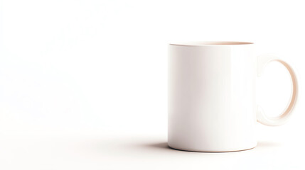 Obraz premium A simple, elegant white mug isolated on a clean, bright background.