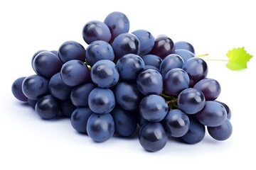 Fototapeta premium Blue grapess on white background, Fresh Blue grapess