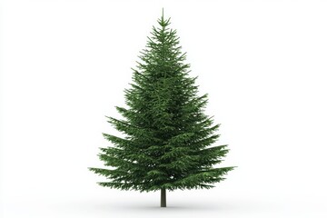 Obraz premium A Majestic Evergreen Spruce Tree Isolated on White Background A Perfect Symbol of Nature's Beauty and Holiday Cheer