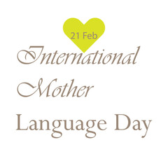 Vector illustration of stylish text for International Mother language Day backgroud