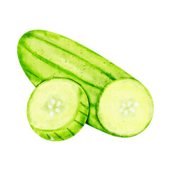 Cucumber Watercolor