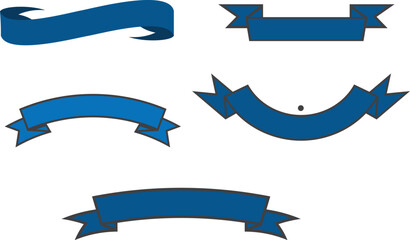 Fototapeta premium set of blue arrows