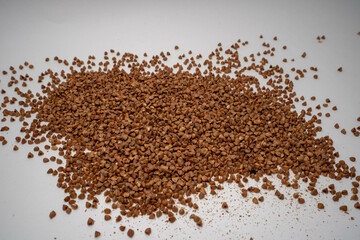 coffee, food, brown, buckwheat, isolated, white, seed, grain, dry, caffeine, aroma, seeds, heap, drink, black, bowl, beans, ingredient, bean, closeup, organic, healthy, cup, breakfast, cereal