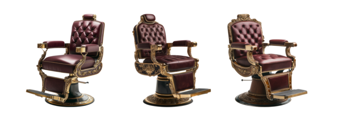 Vintage Barber Chairs with Elegant Design Features