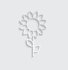 sunflower icon vector flower sign