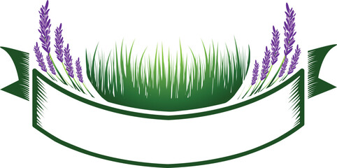 Grass and lavender with the ribbon