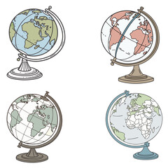 Earth globe vector design, World map vector illustration