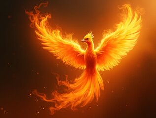 Obraz premium Majestic Phoenix: A fiery Rebirth