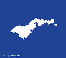 Fototapeta premium U.S Inhabited territories map. American Samoa vector map. you can use it for any needs. 