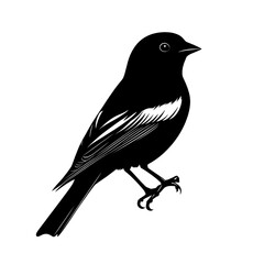 Obraz premium 2D full body illustration full body shot of a chaffinch silhouette isolated on a white transparent background