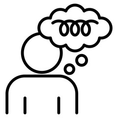 Mental disorder single icon