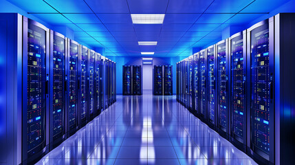 Fototapeta premium System security operator specialist working and control system in control center room.