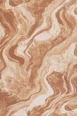 Abstract pattern with swirling textures of brown and cream shades of the color of the year Mocha Mousse creates a dynamic and artistic background