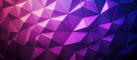Abstract purple and pink geometric triangular pattern background.