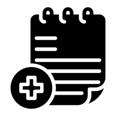 Obraz premium prescription glyph icon