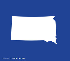 U.S states map. State of South Dakota vector map . you can use it for any needs.	