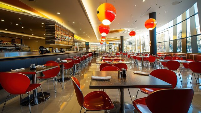 Dynamic foodcourt layouts, innovative design concepts, vibrant spaces, modern dining architecture.