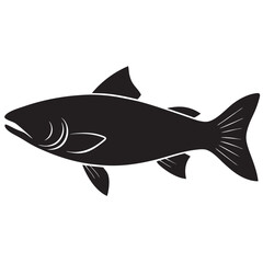 King salmon Fish  silhouette 
