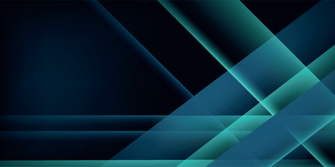 Green turquoise and Blue background vector overlap layer on dark space for background design