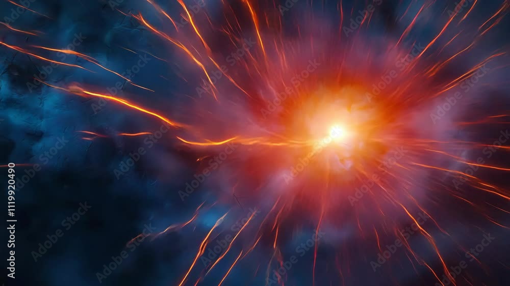 Aufkleber cosmic explosion of light and energy in a colorful abstract background