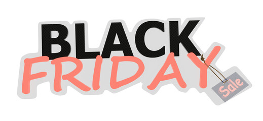 Black Friday Sale icon isolated on white