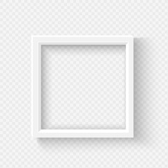 White Minimalist Picture Frame Mockup for Art or Photo Display. Ideal for Interior Design and Presentation Projects