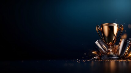 Triumphant Golden Trophy with Sparkling Accents