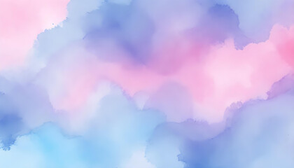 Fantasy smooth light pink, purple shades and blue watercolor paper textured illustration for grunge design, vintage cards, and templates. Light pink, purple shades and blue watercolor paper textured