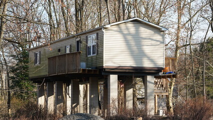 The houses view located in the USA town or countryside
