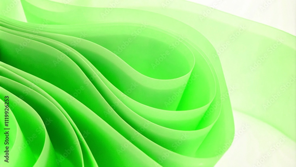 Poster soft lime green waves, vibrant yet soothing for natural beauty promotions. abstract minimal backgrou