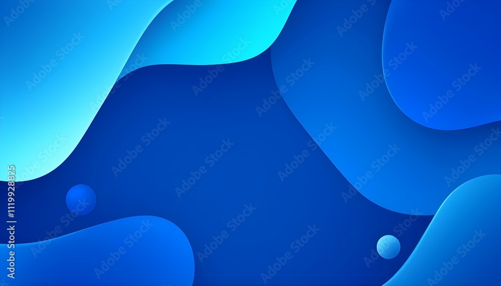 Aufkleber Light blue background with smooth gradients and simple shapes, ideal for web and graphic design projects. A vibrant abstract blue background, ideal for design use, featuring smooth gradients