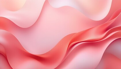 Obraz premium Wallpaper modern abstract background with flowing pink and orange waves creating a sense of movement and depth. Abstract colorful fabric background with smooth, flowing curves