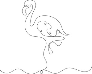 vector illustration of a swan