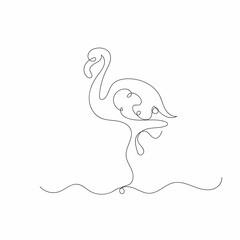 vector illustration of a swan