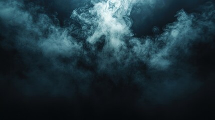 Fototapeta premium Abstract black smoke on black background minimalist design