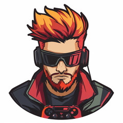 Gaming logo avatar for a gaming streamer or blogger channel