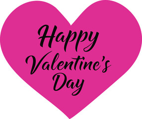 Happy Valentine's Day Typography T-shirt Design.