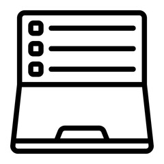 laptop line icon