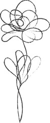 hand drawn flower