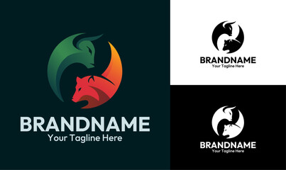 Bull and Bear Market Trading Logo Design for Financial and Investment Branding