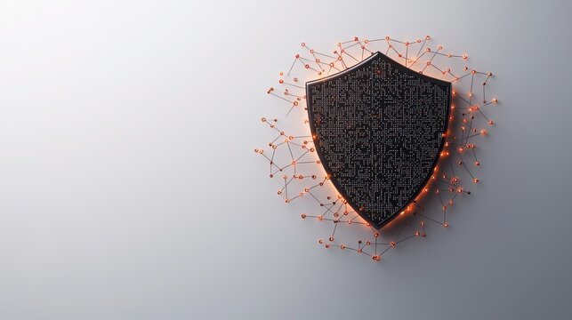 Digital safety shield protecting information in a tech-driven environment conceptual visualization of cybersecurity measures abstract design