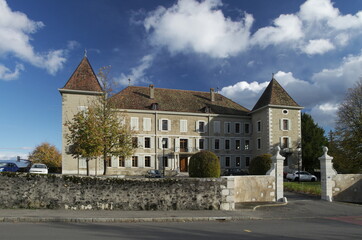 Naklejka premium Castle of Dardagny, Geneva canton, Switzerland