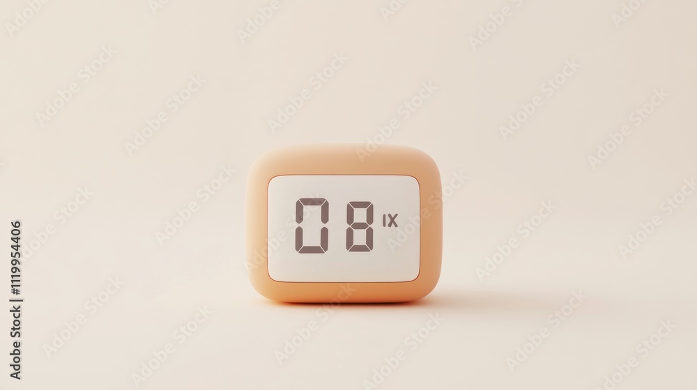 Aufkleber A digital clock displaying the time 