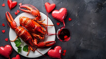 Valentines day lobster menu