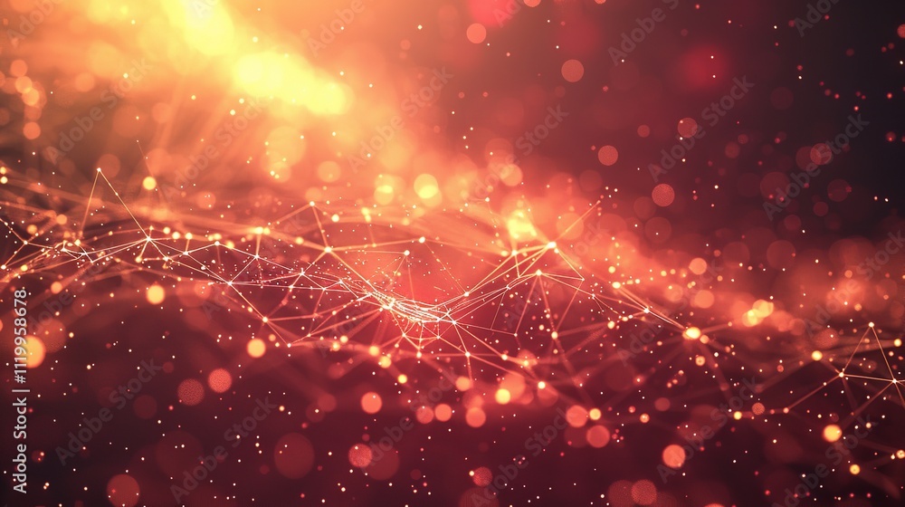 Aufkleber a network technology background with dots and lines. modern abstract concept. line background, netwo