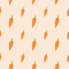 Seamless pattern with carrot. Vector illustration.